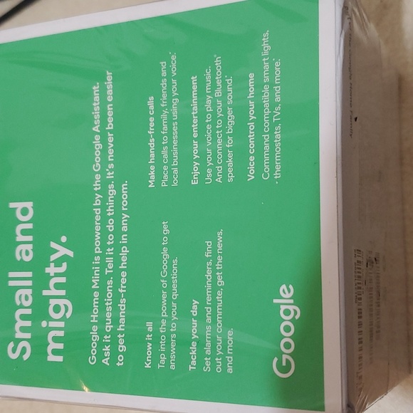 Google Home Mini, Charcoal 1st Gen, New in Box - Picture 3 of 5